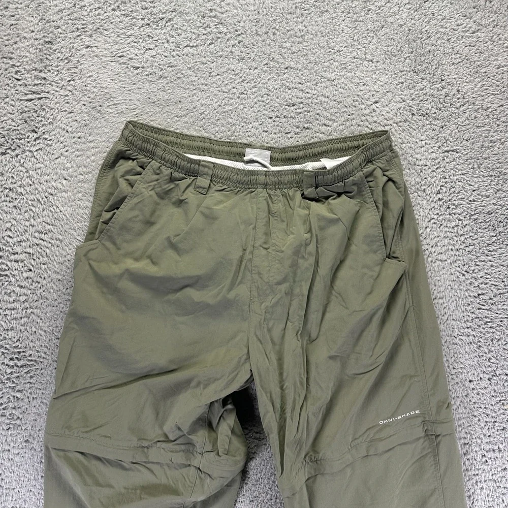 Columbia Omni-Shade Pant Men's XL Green Nylon Windbreaker‎ Straight Leg Gorpcore